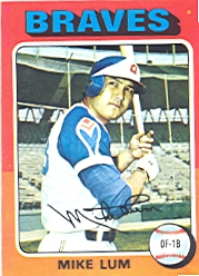 1975 Topps Baseball Cards      154     Mike Lum